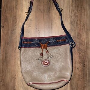 Vintage Dooney & Bourke Leather Teton Drawstring Bag